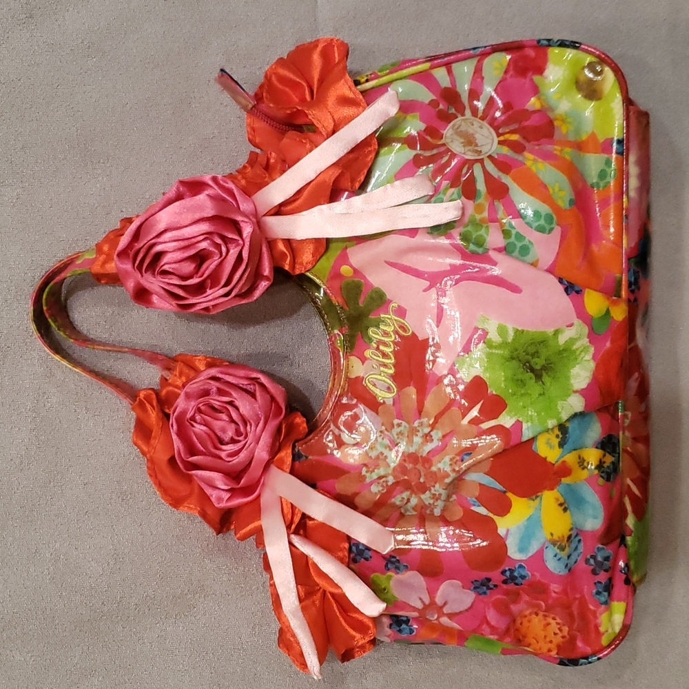 Oilily Floral Mini Bag - Pink, Red, Green